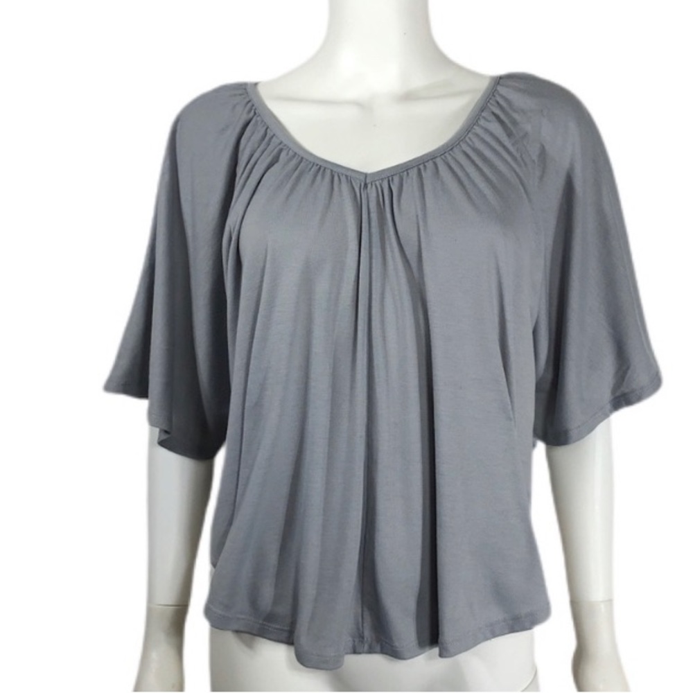 Aviva Dolman Cape Cut Top Crochet Lace Back